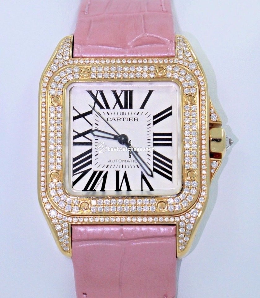 IMG_9085 Cartier Santos 100 Womens watch Automatic Yellow gold WM502051 2880 Replica 2