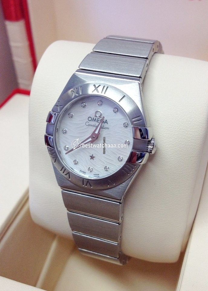 IMG_9085 Omega Constellation Quartz Womens watch Quartz Steel 123.10.24.60.55.004 Replica 2