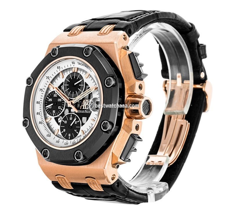 IMG_9085 Audemars Piguet Royal Oak Offshore Chronograph Mens watch Unisex Automatic Rose gold 26078RO.OO.D002CR.01 Replica 2