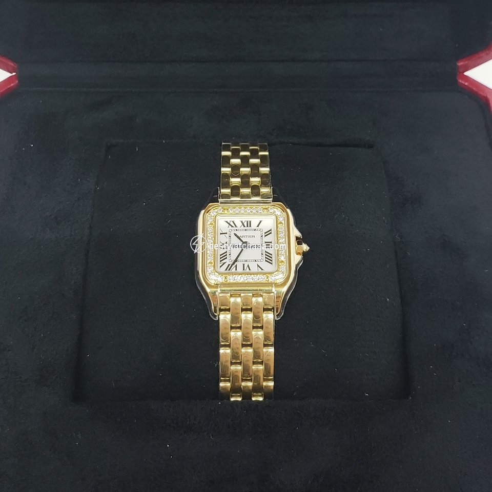IMG_9085 Cartier Panthere Womens watch Quartz Yellow gold WJPN0015 Replica 2