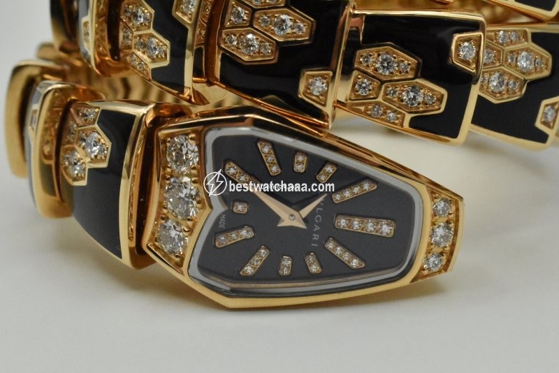 IMG_9085 Bulgari Serpenti Womens watch Quartz Rose gold 101986 Replica 2