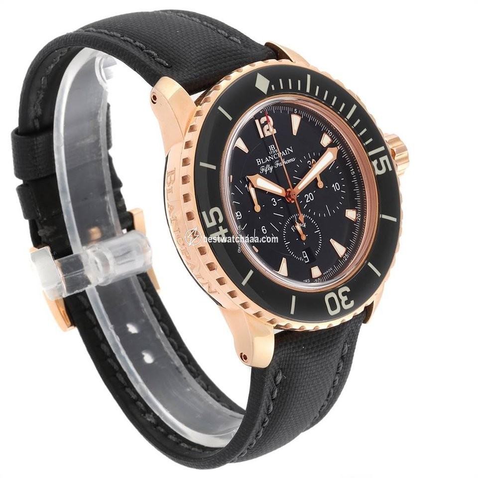 IMG_9085 Blancpain Fifty Fathoms Mens watch Unisex Automatic Rose gold 5085F-3630-52 Replica 2