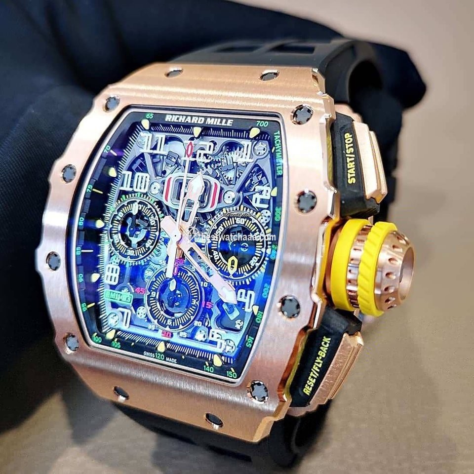IMG_9085 Richard Mille RM 011 Mens watch Unisex Automatic Rose gold Richard Mille Rm11-03 Full Rose gold Replica 2