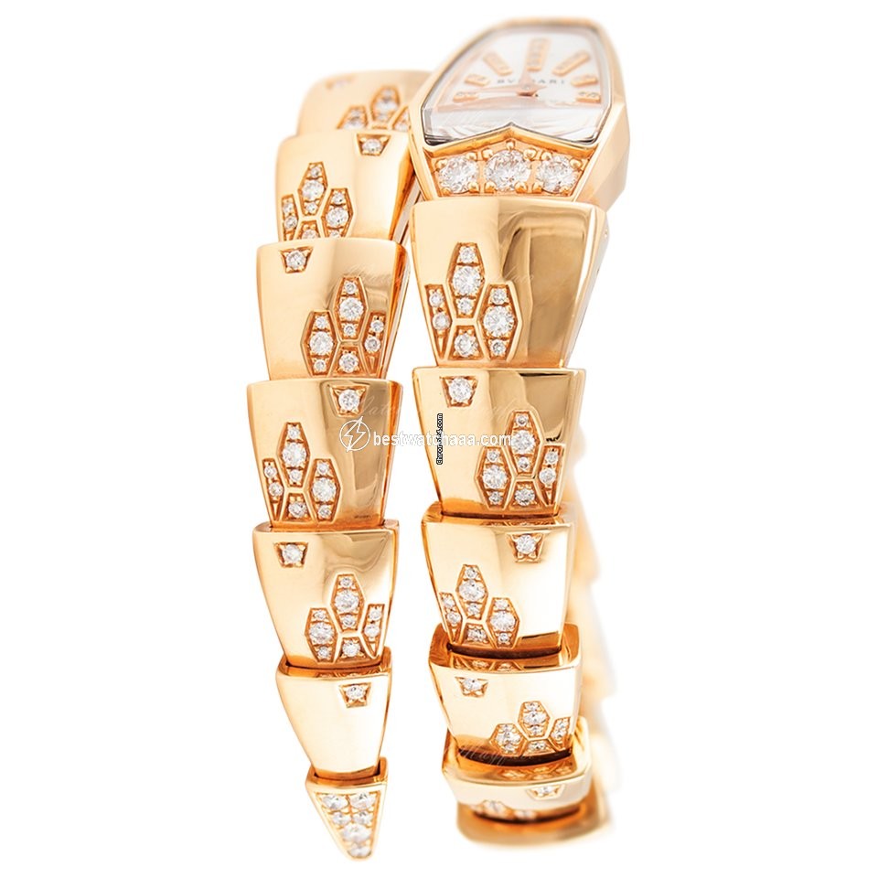 IMG_9085 Bulgari Serpenti Womens watch Quartz Rose gold 101995 SPP26WGD1GD1.1T Replica 2