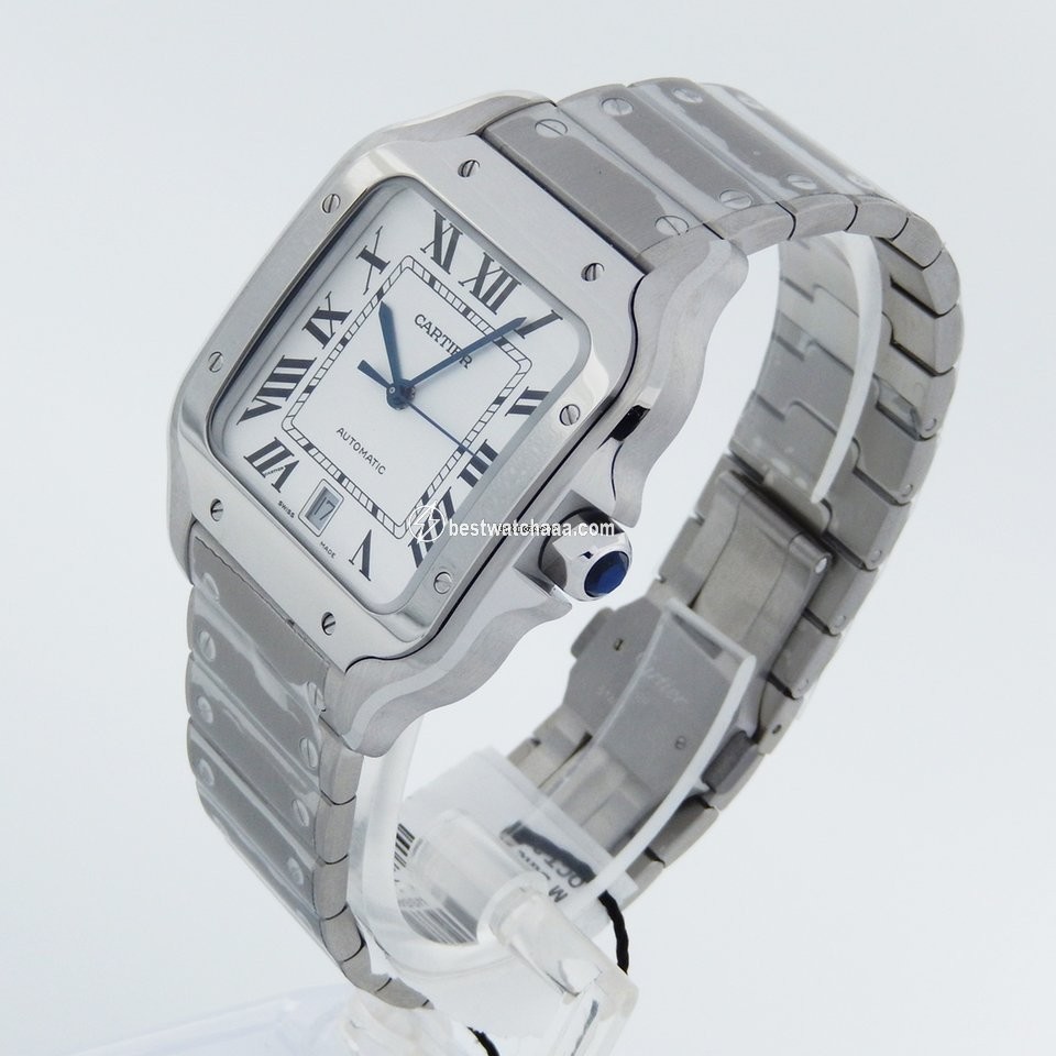 IMG_9085 Cartier Santos Mens watch Unisex Automatic Steel WSSA0009 Replica 2