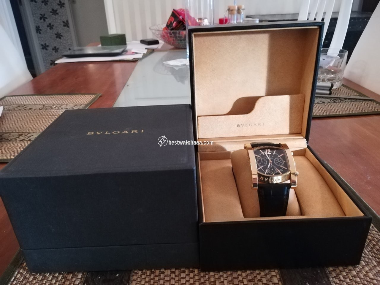 IMG_9085 Bulgari Assioma Mens watch Unisex Automatic Rose gold AA P 48 G CH Replica 2