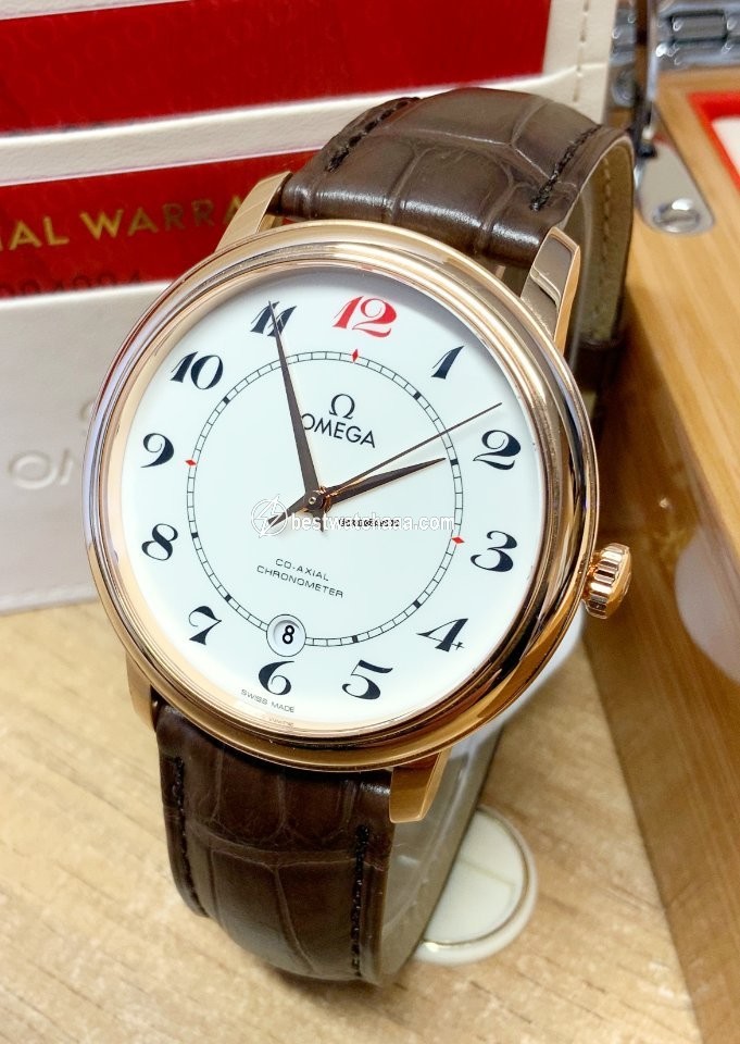 IMG_9085 Omega De Ville Prestige Mens watch Unisex Automatic Red gold 424.53.40.20.04.004 Replica 2