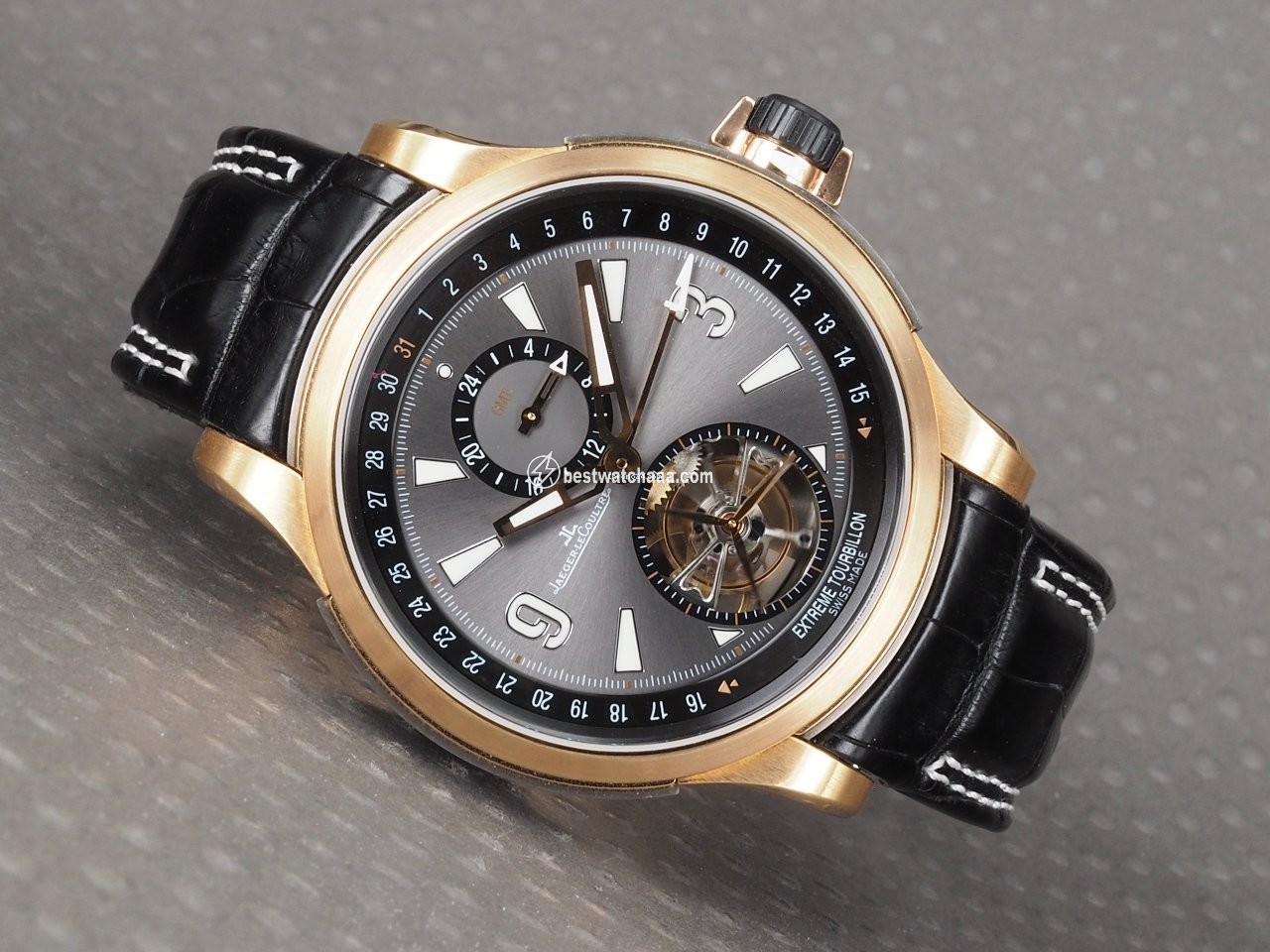 IMG_9085 Jaeger-LeCoultre Master Compressor Extreme Tourbillon Mens watch Unisex Automatic Rose gold 150.2.34 Replica 2
