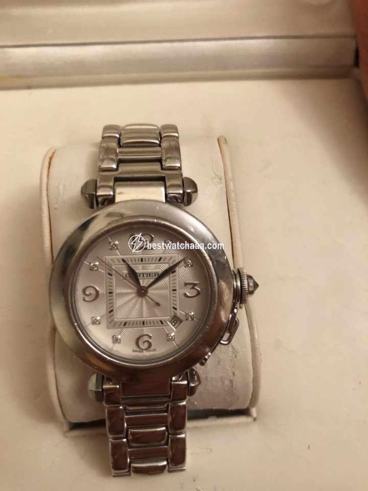 IMG_9085 Cartier Pasha Womens watch Automatic White gold 2528 Replica 2