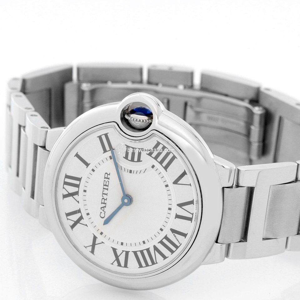 IMG_9085 Cartier Ballon Bleu 36mm Mens watch Unisex Quartz Steel W69011Z4 3005 Replica 2