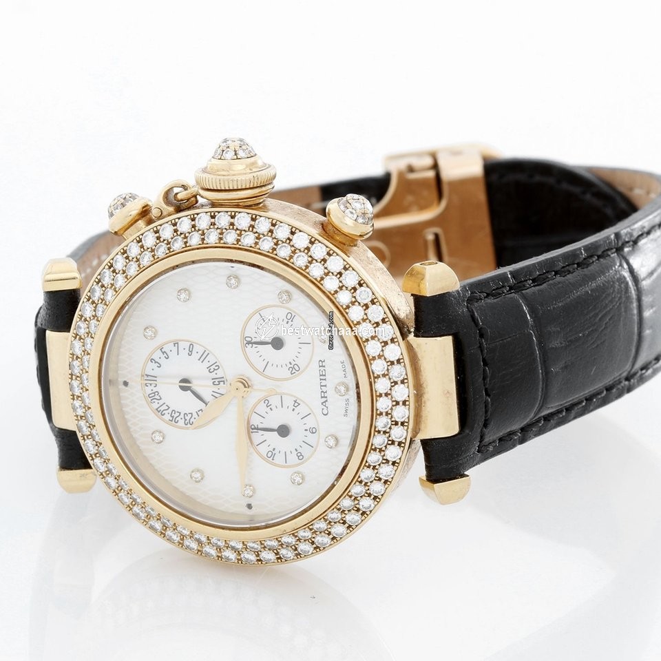 IMG_9085 Cartier Pasha Womens watch Quartz Yellow gold 1354 Replica 2
