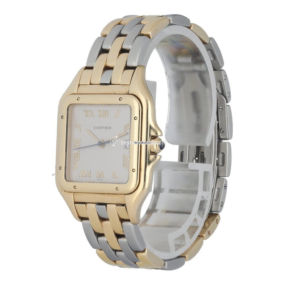 IMG_9085 Cartier Panthere Mens watch Unisex Quartz Yellow gold 1060 Replica 2