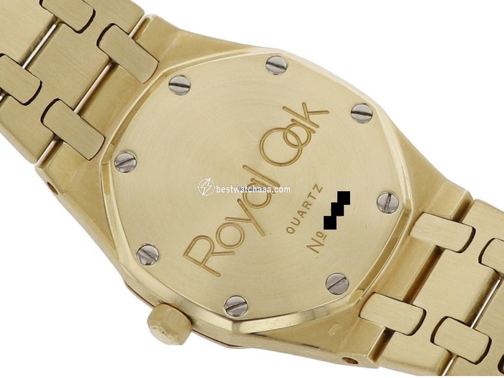 IMG_9085 Audemars Piguet Royal Oak Lady Womens watch Quartz Yellow gold 14470BA Replica 2