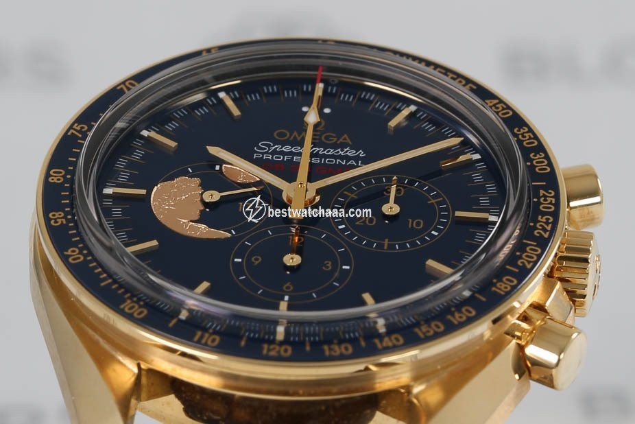IMG_9085 Omega Speedmaster Professional Moonwatch Mens watch Unisex Manual winding Yellow gold 311.63.42.30.03.001 Replica 2