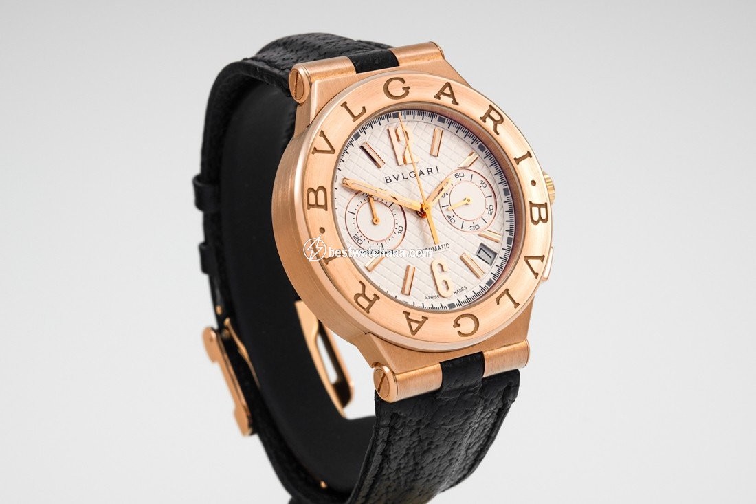 IMG_9085 Bulgari Diagono Mens watch Unisex Automatic Rose gold DGP40C6GLDCH Replica 2