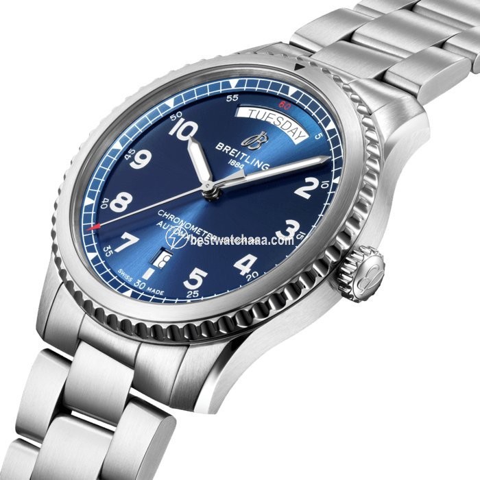 IMG_9085 Breitling Aviator 8 Mens watch Unisex Automatic Steel A45330101C1A1 Replica 2