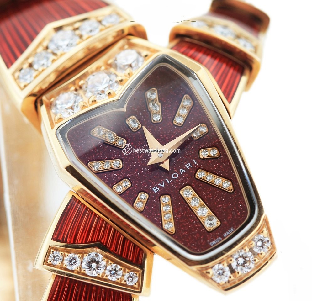 IMG_9085 Bulgari Serpenti Womens watch Quartz Rose gold 102345 Replica 2