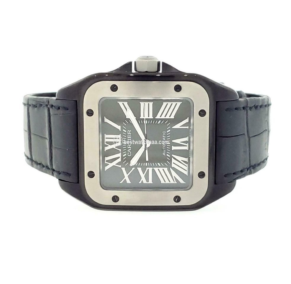 IMG_9085 Cartier Santos 100 Mens watch Unisex Automatic Steel W2020010 Replica 2