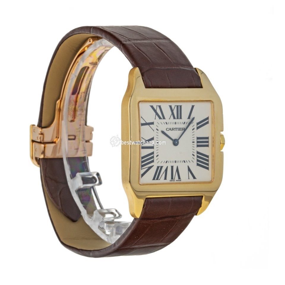 IMG_9085 Cartier Santos Dumont Mens watch Unisex Manual winding Yellow gold 2649 Replica 2