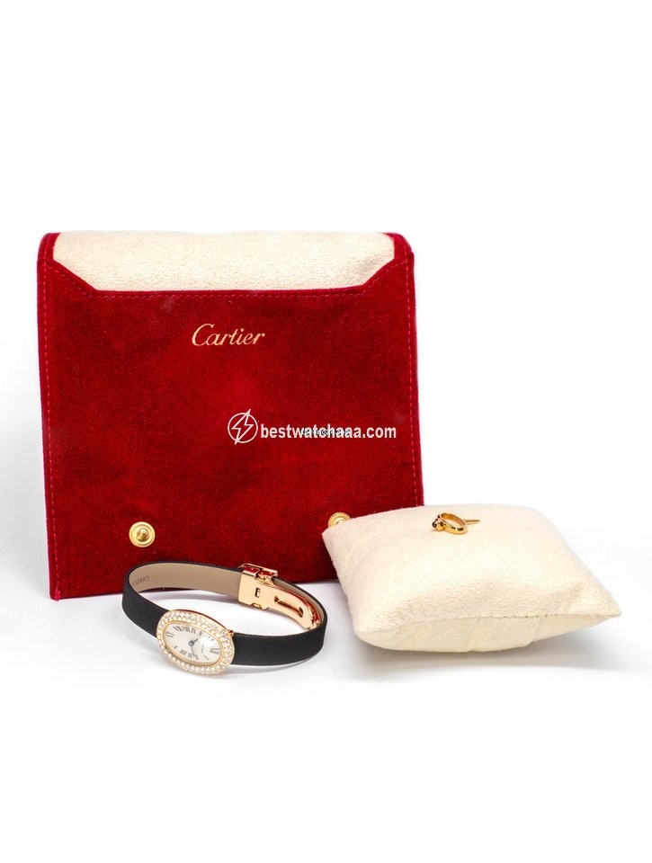 IMG_9085 Cartier Baignoire Womens watch Quartz Yellow gold WB509531 Replica 2