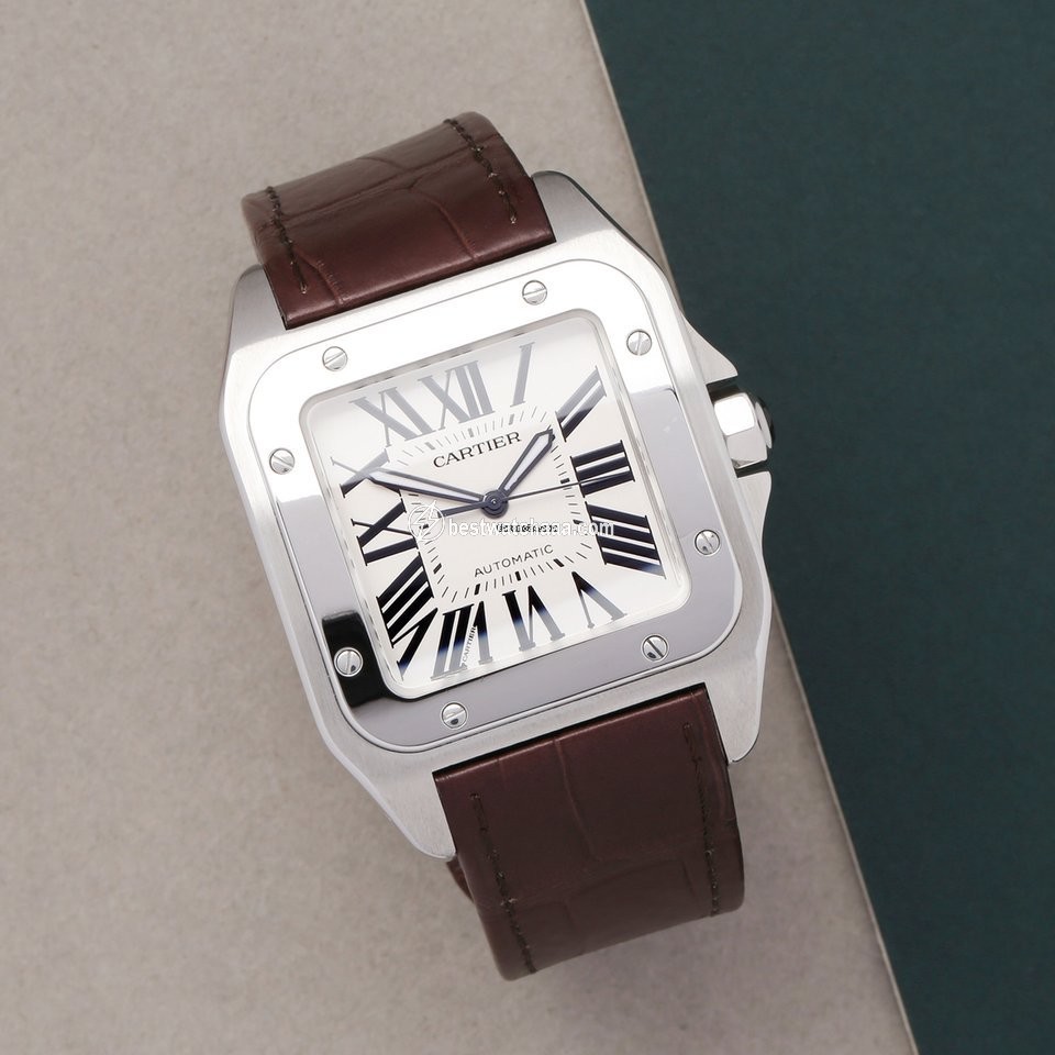 IMG_9085 Cartier Santos 100 Mens watch Unisex Automatic Steel W20073X8 or 2656 Replica 2