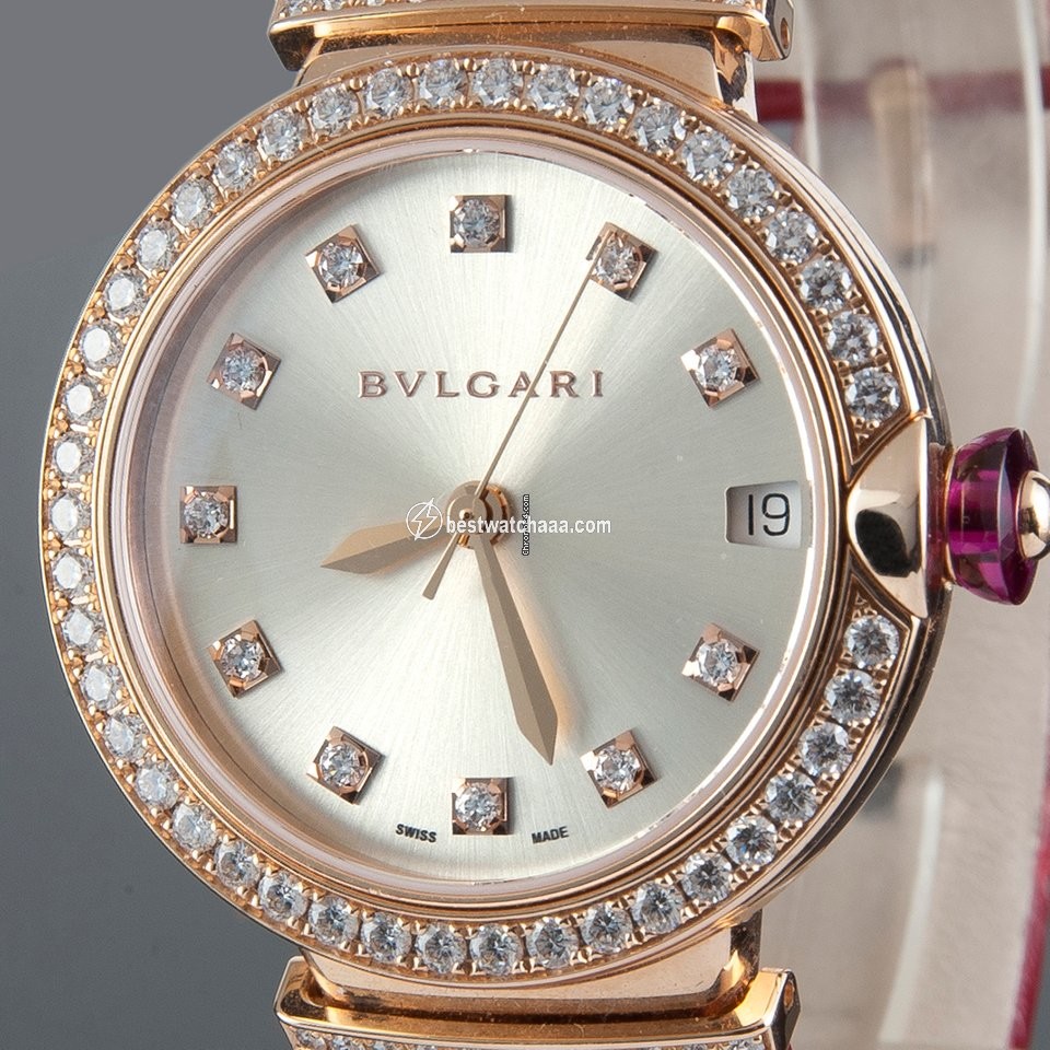 IMG_9085 Bulgari Lucea Womens watch Automatic Rose gold LU P 33 G Replica 2