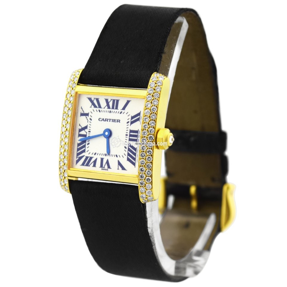 IMG_9085 Cartier Tank Francaise Womens watch Quartz Yellow gold W50014N2 Replica 2