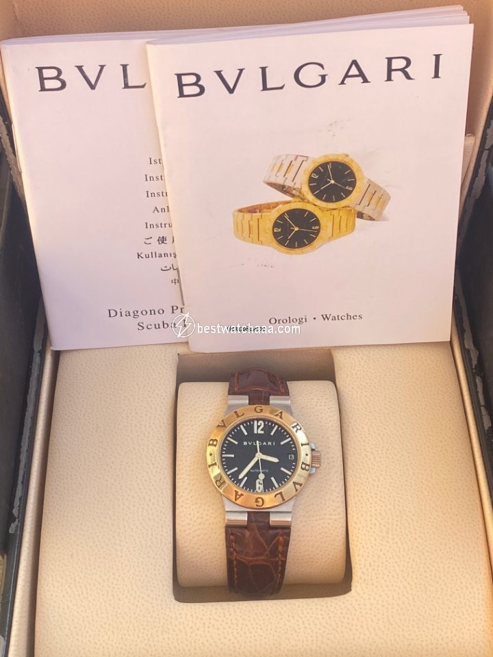 IMG_9085 Bulgari Diagono Womens watch Automatic Gold Steel LCV 29 S Replica 2