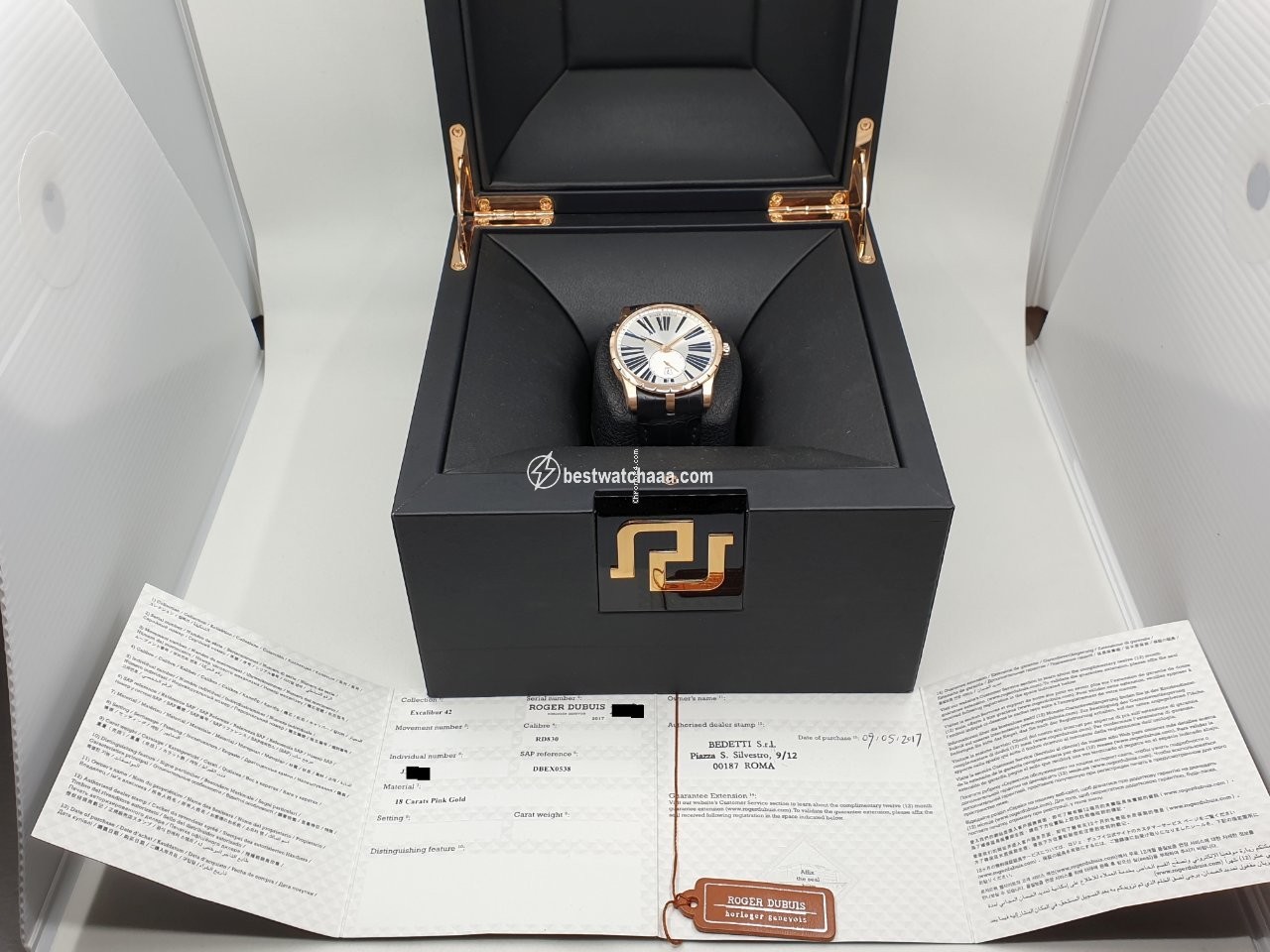 IMG_9085 Roger Dubuis Excalibur Mens watch Unisex Automatic Rose gold DBEX0538 Replica 2