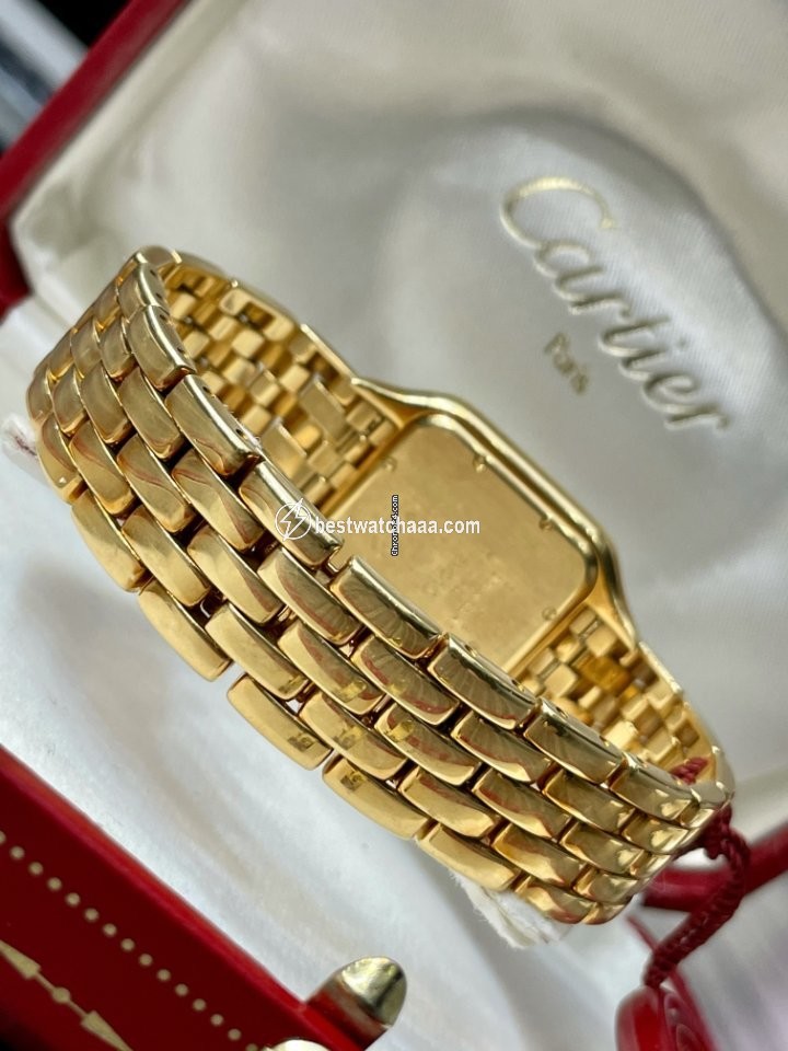 IMG_9085 Cartier Panthere Mens watch Unisex Quartz Yellow gold 887968 Replica 2