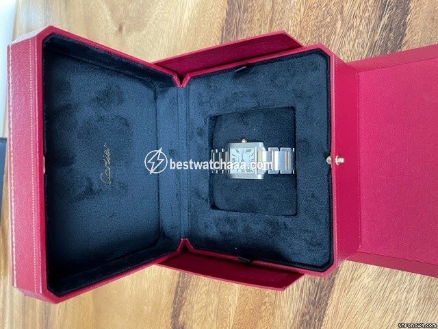 IMG_9085 Cartier Tank Francaise Mens watch Unisex Quartz Gold Steel W51012Q4 Replica 2