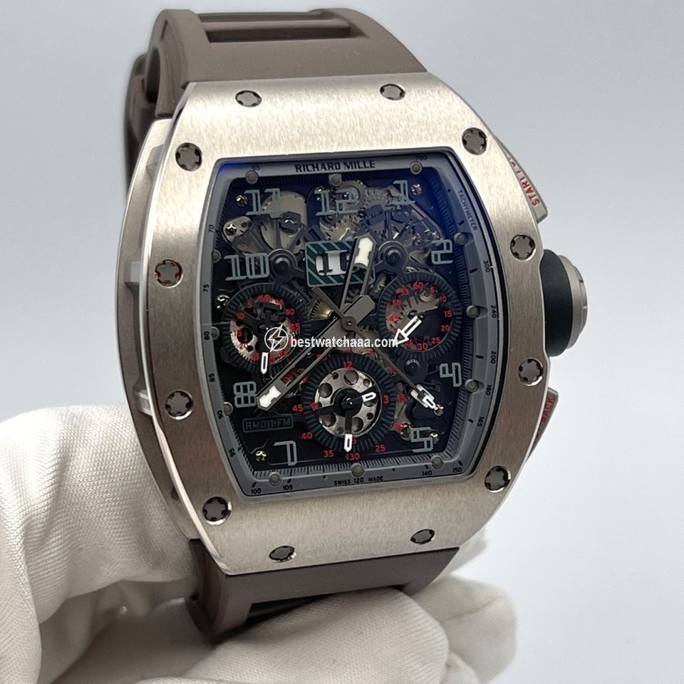 IMG_9085 Richard Mille RM 011 Mens watch Unisex Automatic Gold Steel RM011-FM POLO De DEAUVILLE Replica 2