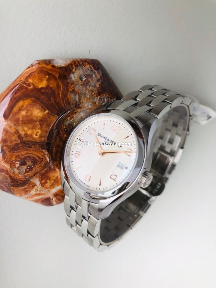IMG_9085 Baume & Mercier Clifton Womens watch Quartz Steel M0A10175 Replica 2