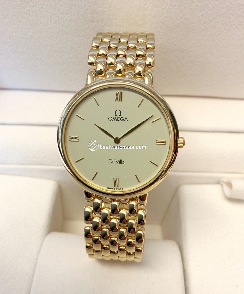 IMG_9085 Omega De Ville Mens watch Unisex Quartz Yellow gold 7100.63.00 Replica 2