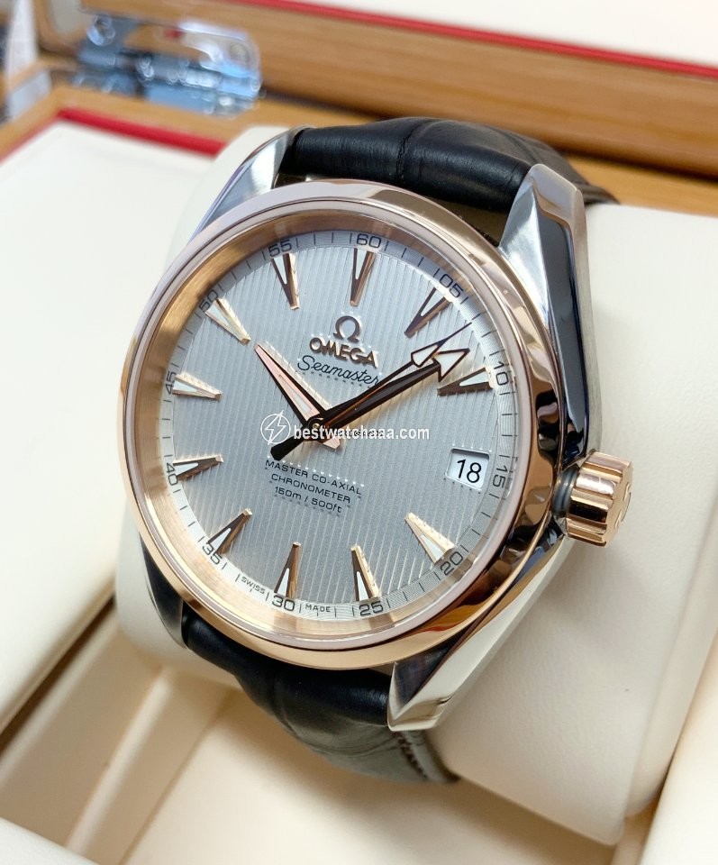 IMG_9085 Omega Seamaster Aqua Terra Mens watch Unisex Automatic Gold Steel 231.23.39.21.02.001 Replica 2