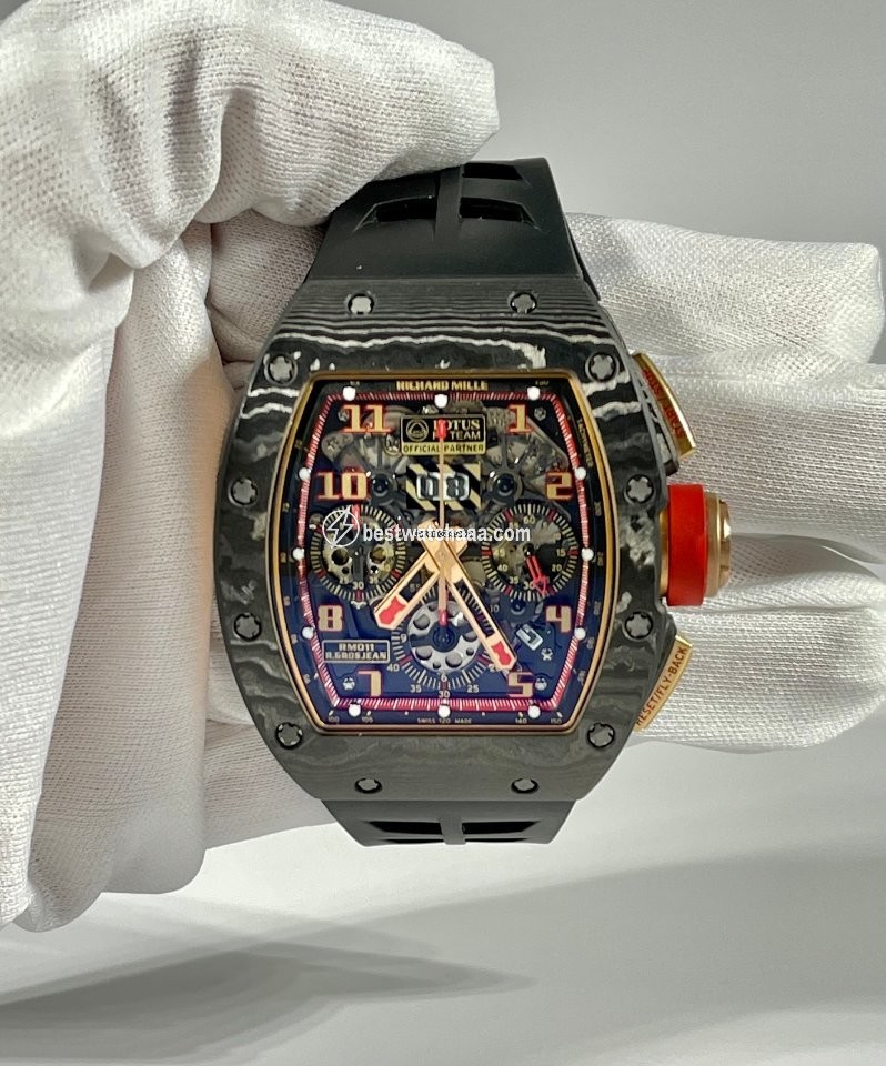 IMG_9085 Richard Mille RM 011 Mens watch Unisex Automatic Rose gold RM11 F1 Lotus Romain Grosjean Replica 2