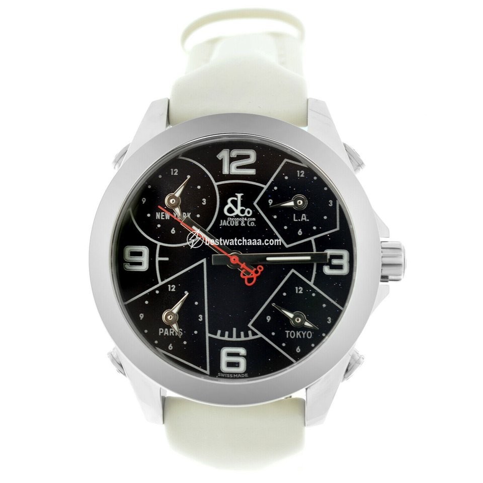 IMG_9085 Jacob & Co. Five Time Zone Quartz Steel JCM-29 Replica 2