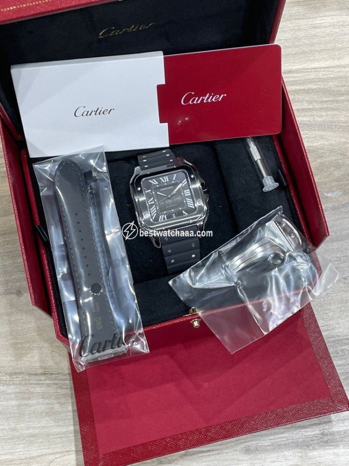 IMG_9085 Cartier Santos Mens watch Unisex Automatic Steel WSSA0039 Replica 2