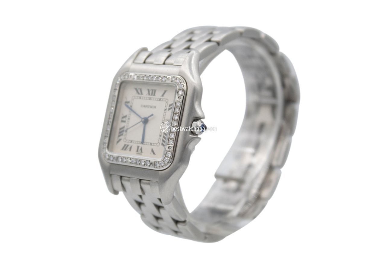 IMG_9085 Cartier Panthere Mens watch Unisex Quartz Steel 1300 Replica 2