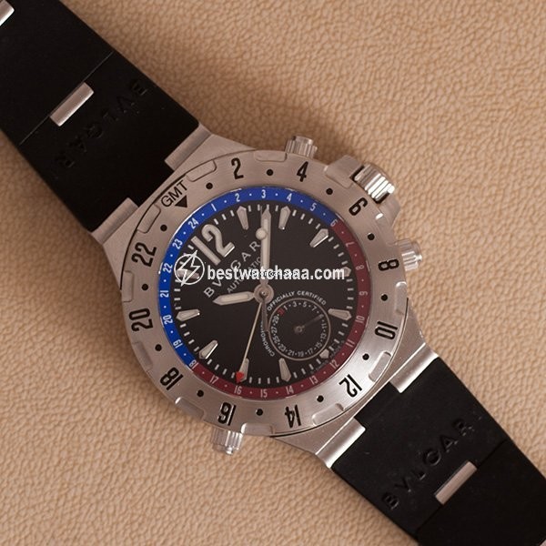 IMG_9085 Bulgari Diagono Mens watch Unisex Automatic Steel GMT 40 S Replica 2