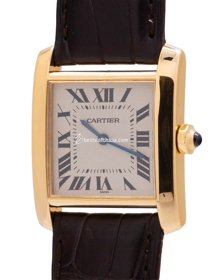IMG_9085 Cartier Tank Francaise Quartz Yellow gold 1821 Replica 2
