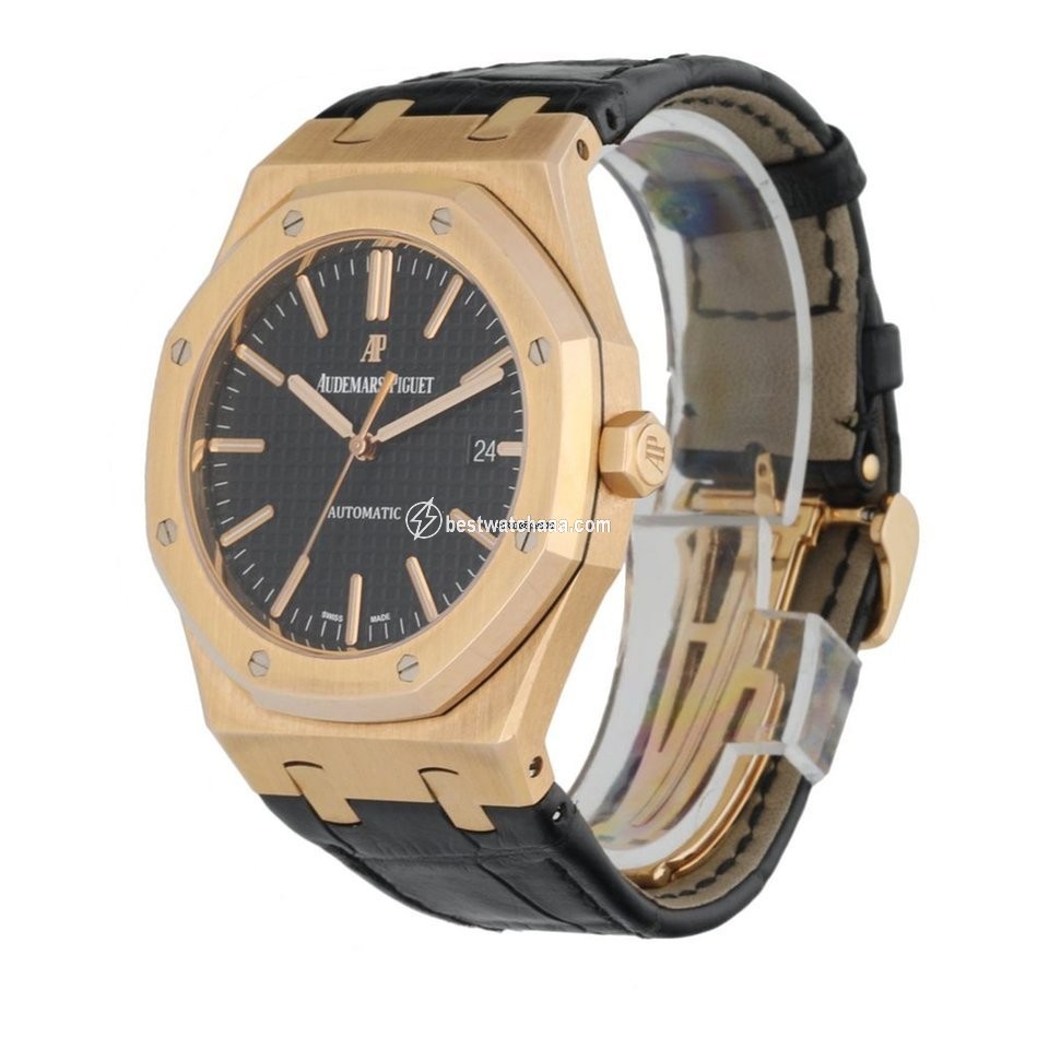 IMG_9085 Audemars Piguet Royal Oak Selfwinding Mens watch Unisex Automatic Rose gold 15400OR Replica 2