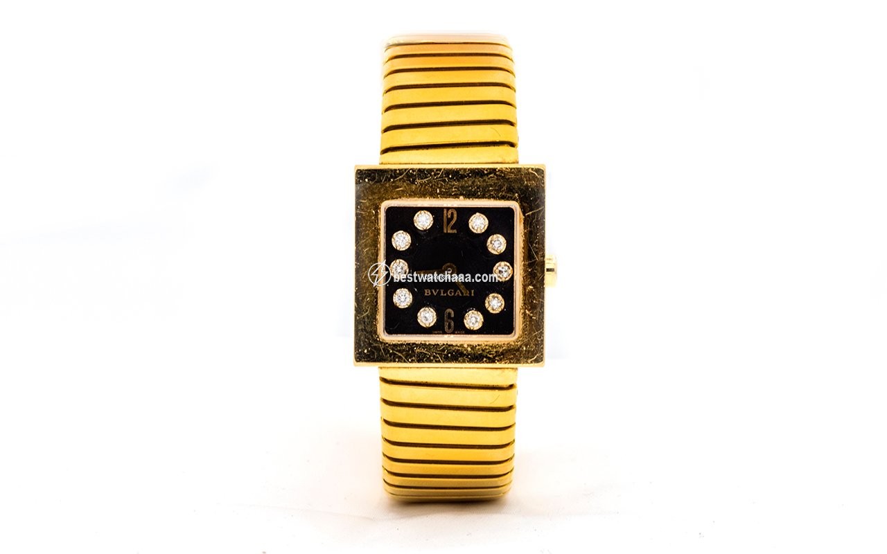 IMG_9085 Bulgari Quadrato Womens watch Quartz Yellow gold SQ222TG Replica 2