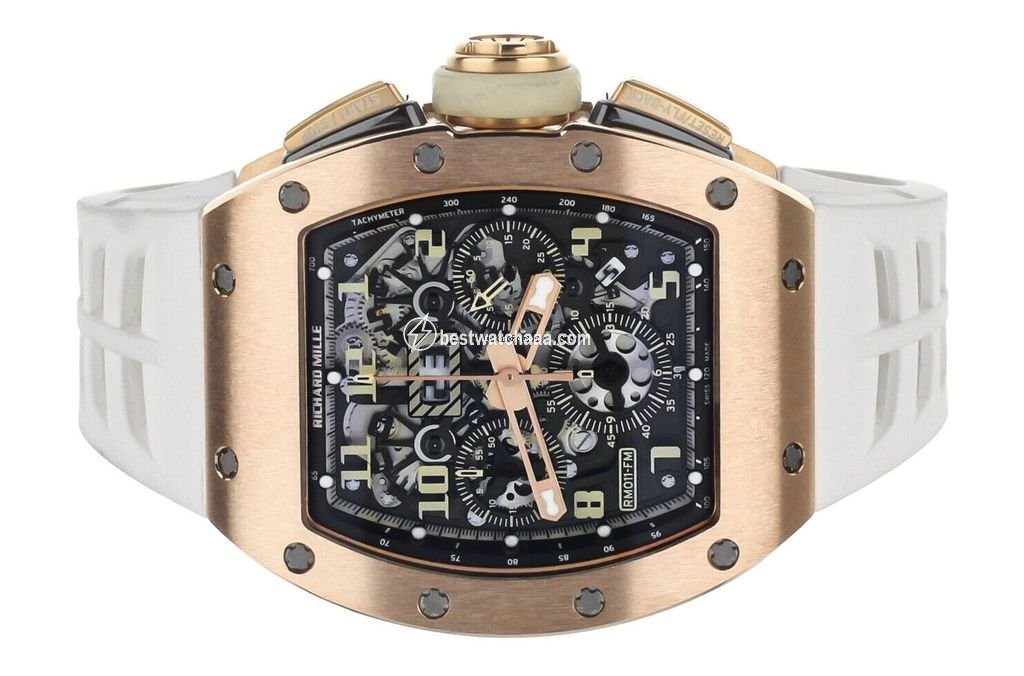 IMG_9085 Richard Mille RM 011 Mens watch Unisex Automatic Rose gold RM11-FM Replica 2