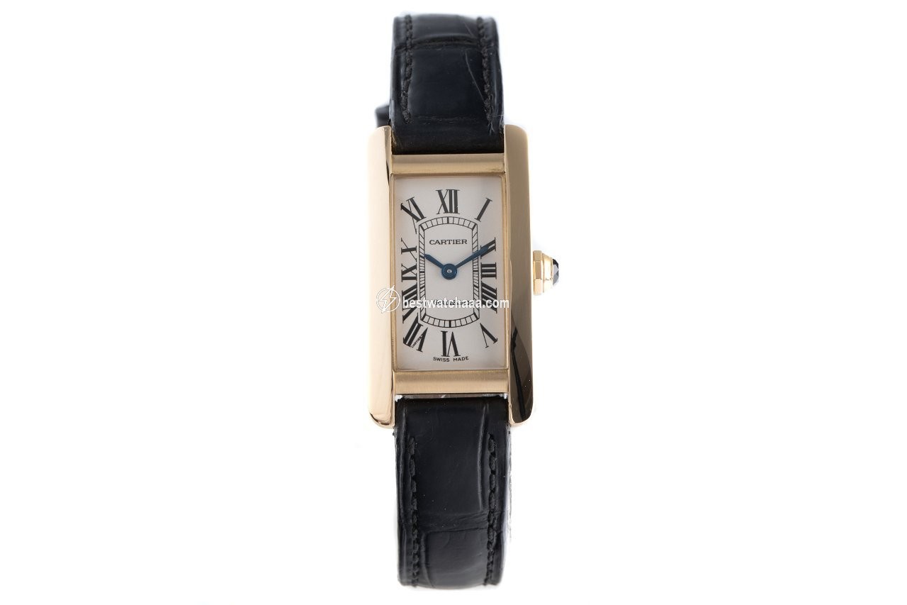 IMG_9085 Cartier Tank Americaine Womens watch Quartz Yellow gold 2482 Replica 2