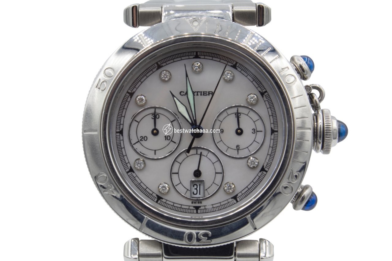 IMG_9085 Cartier Pasha Mens watch Unisex Quartz Steel 1050 Replica 2