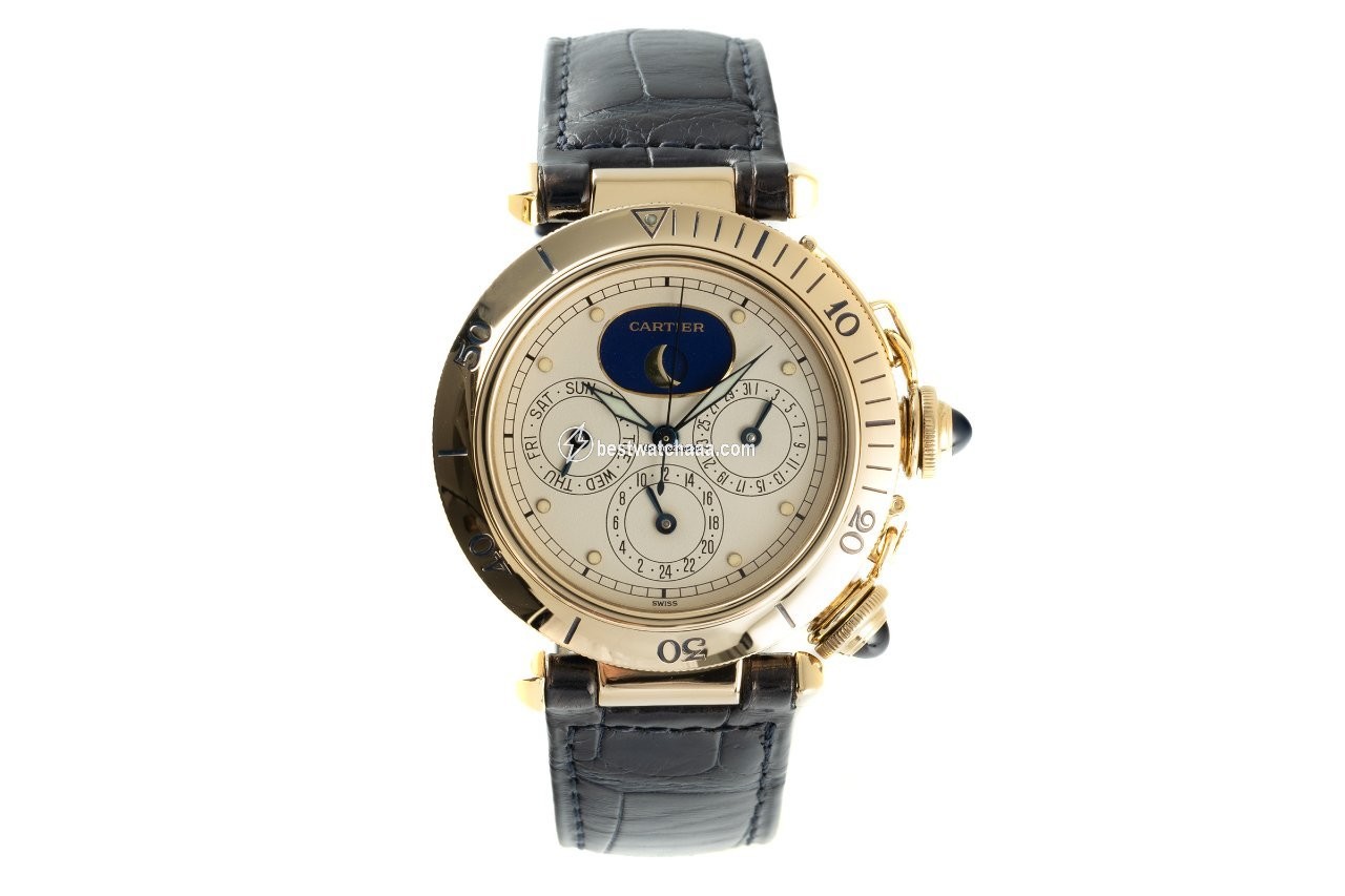IMG_9085 Cartier Pasha Mens watch Unisex Quartz Yellow gold 30002 Replica 2