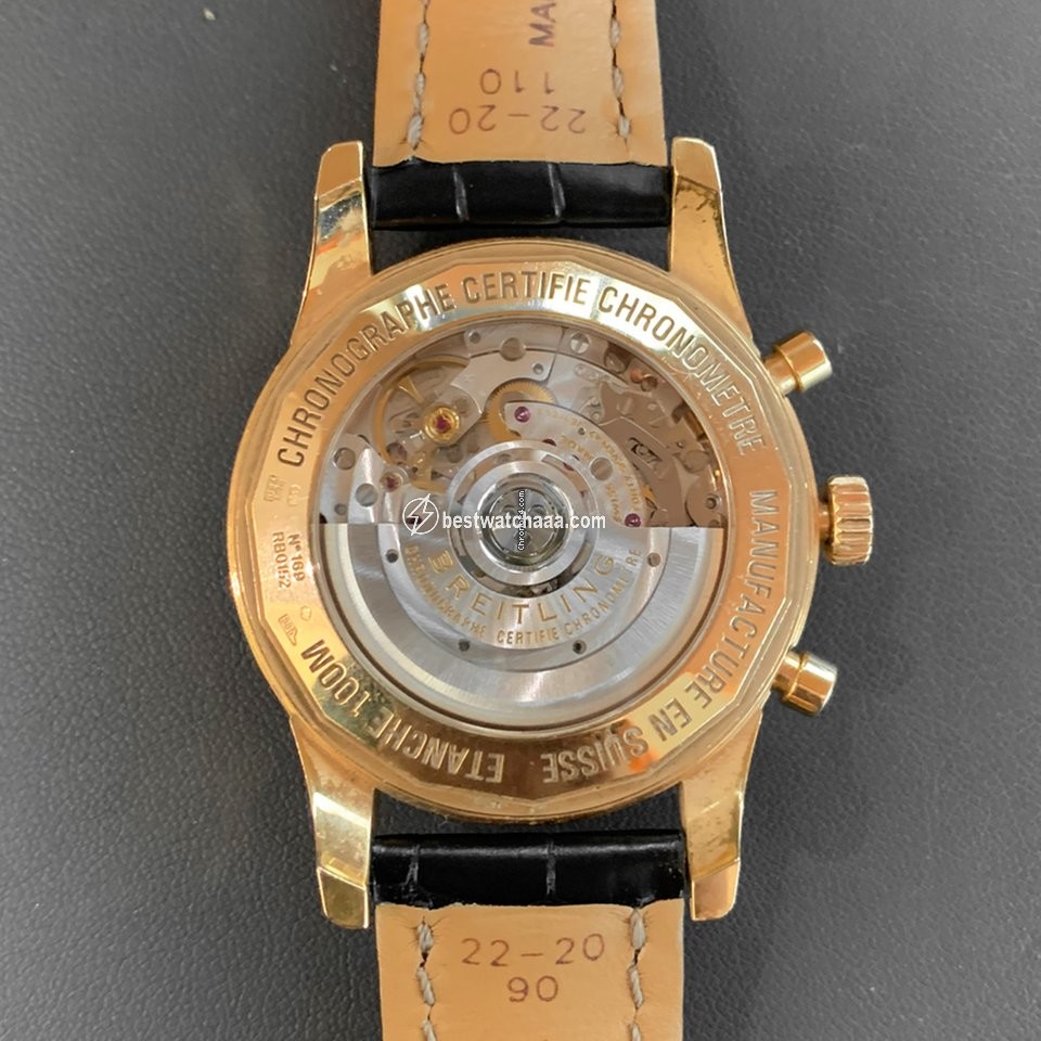 IMG_9085 Breitling Transocean Chronograph Mens watch Unisex Automatic Rose gold RB015212 G738 Replica 2