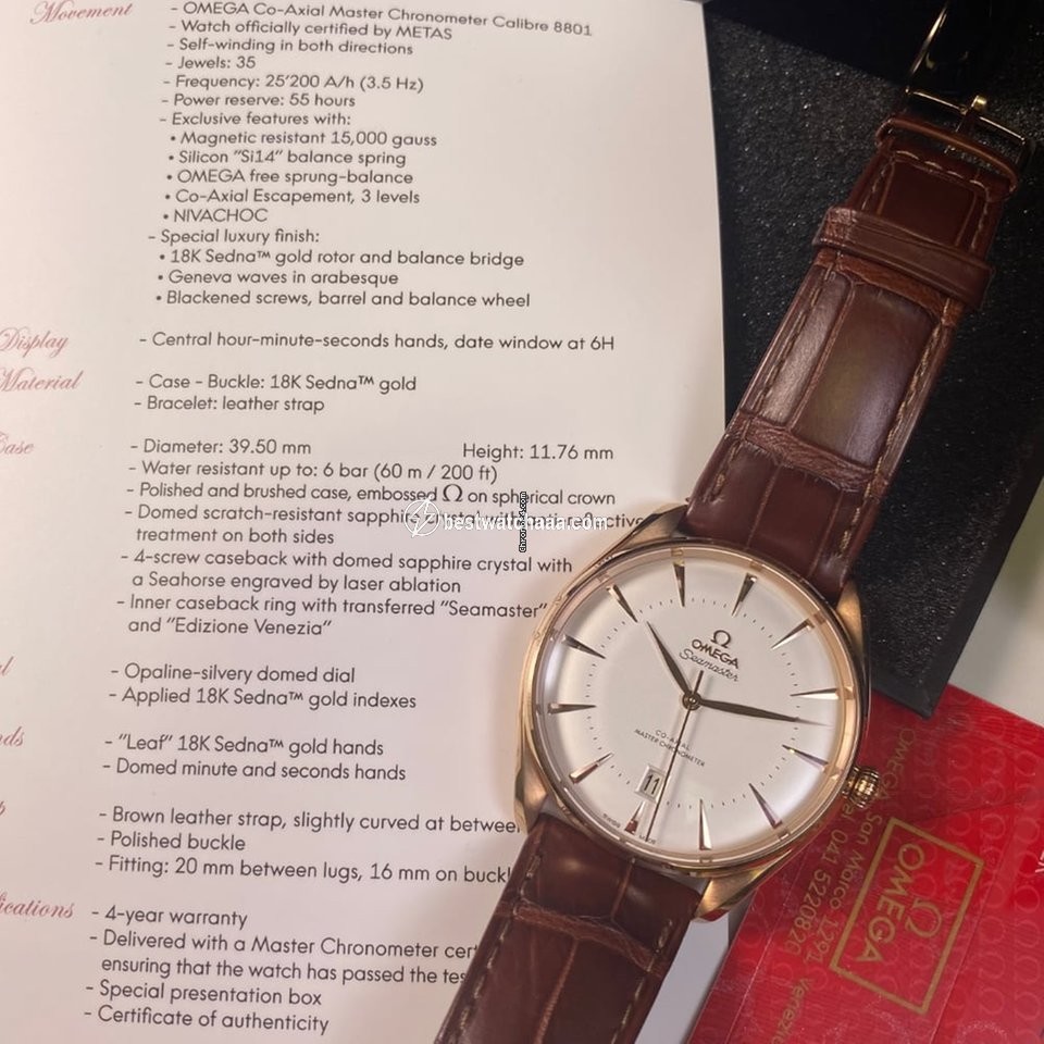 IMG_9085 Omega Seamaster Mens watch Unisex Automatic Rose gold 511.53.40.20.02.001 Replica 2