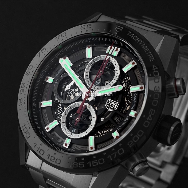 IMG_9085 TAG Heuer Carrera Calibre HEUER 01 Mens watch Unisex Automatic Steel CAR2A1W.BA0703 Replica 2